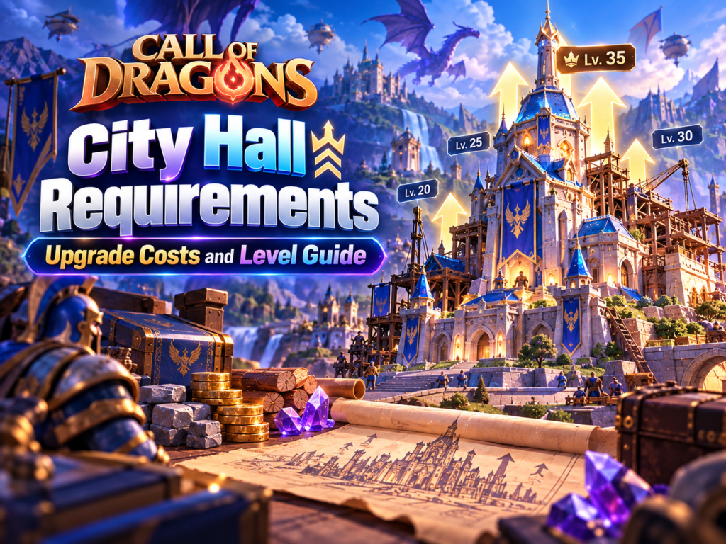 Call of Dragons City Hall Requirements: Upgrade Costs and Level Guide